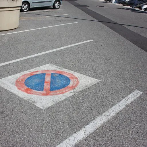 marquage au sol stationnement interdit