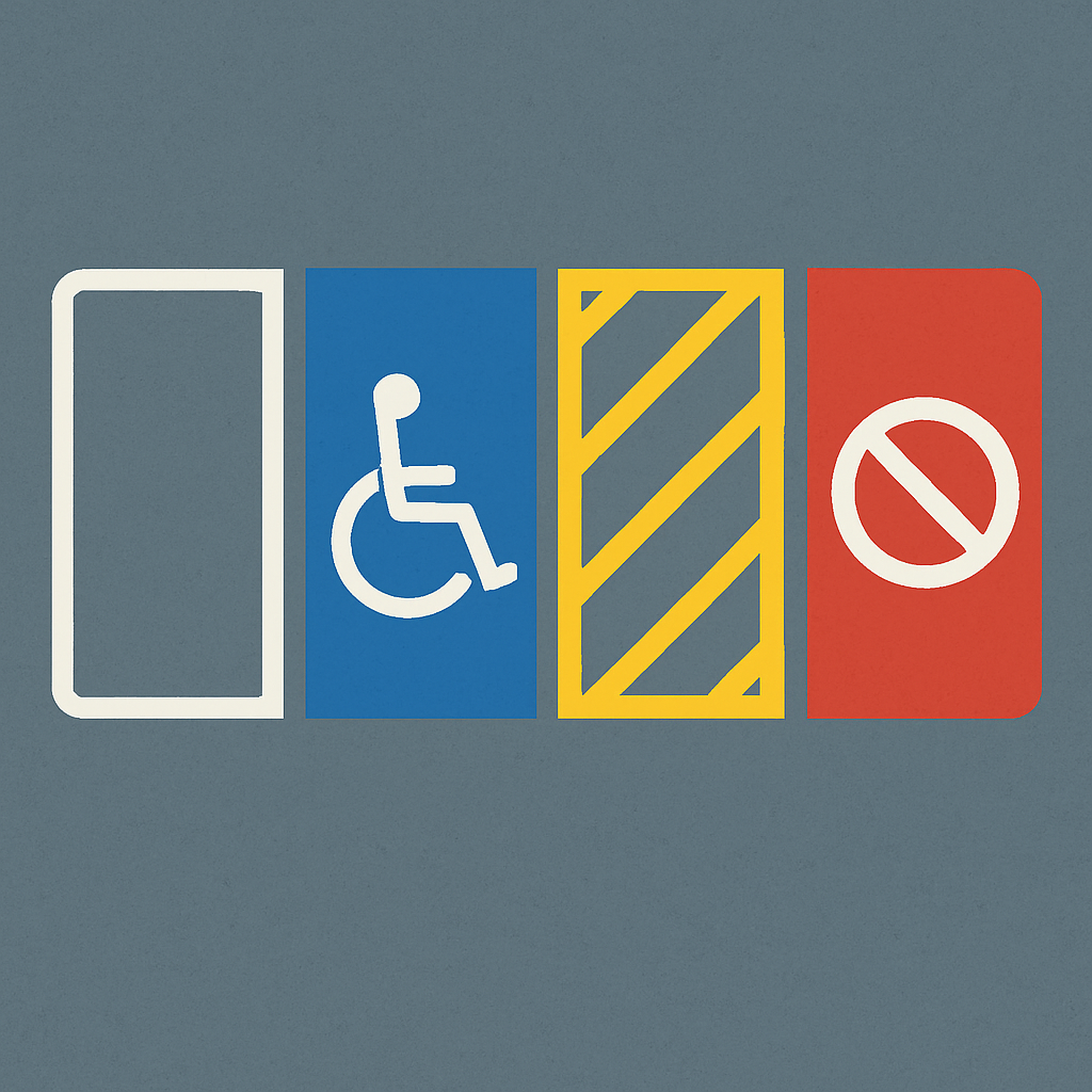 le code couleur pour les différents types de stationnement