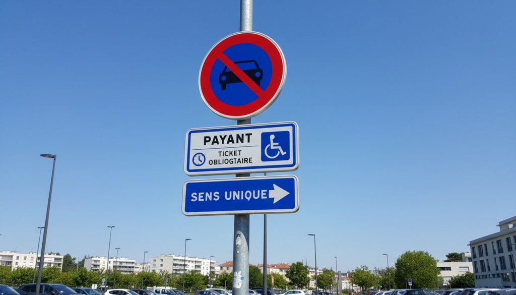Panneau Signalisation Parking Types - Marquage au Sol Stationnement