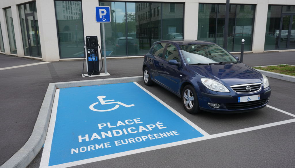 norme stationnement handicapé