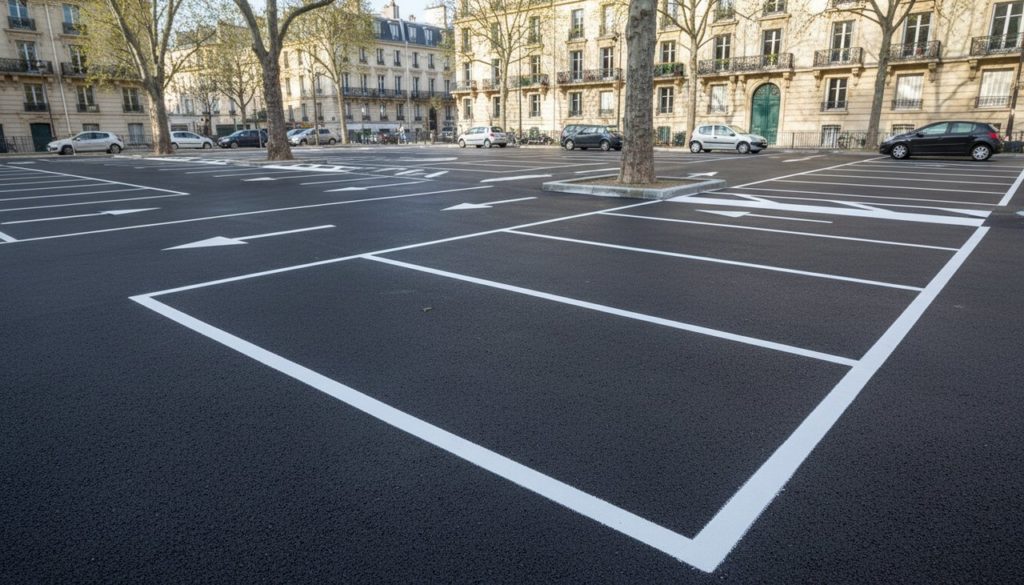 peinture place parking - illustration