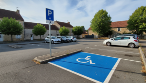 place parking handicapé dimension - illustration