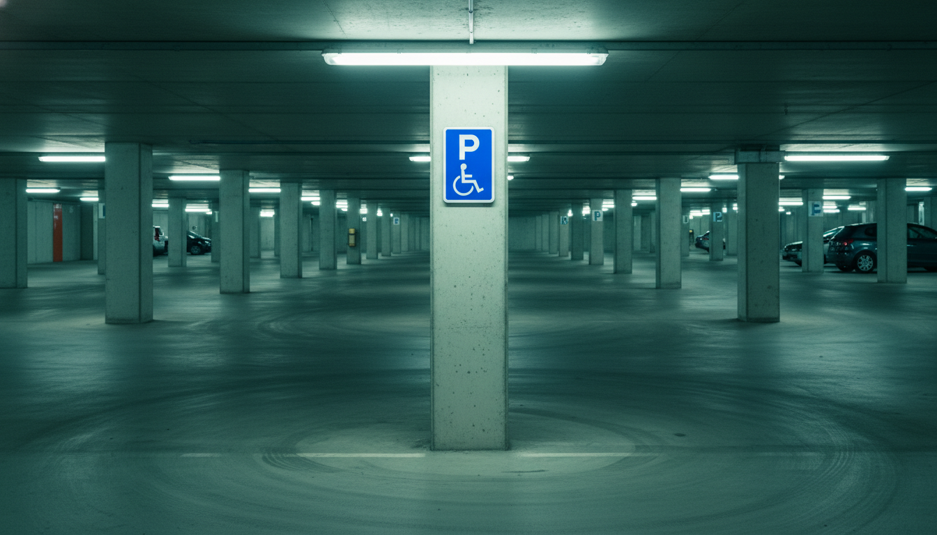signalisation verticale panneau B6d M6h place handicapé parking couvert France