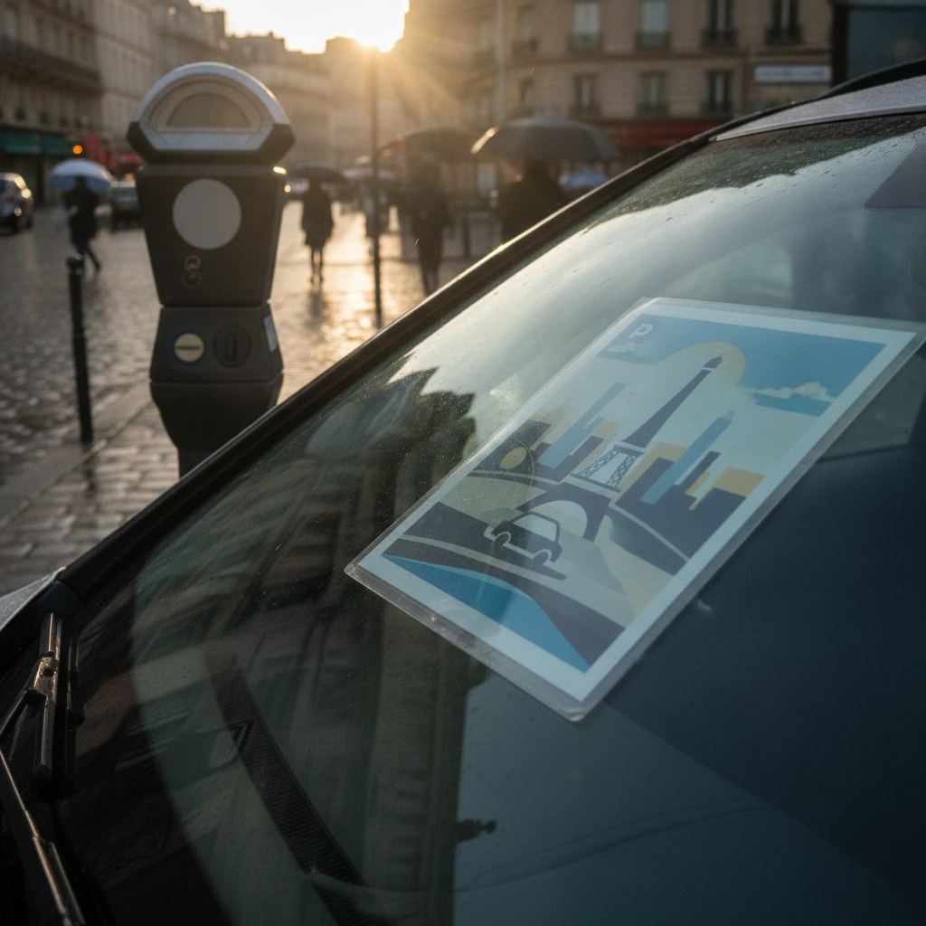 carte de stationnement résident paris et horodateur