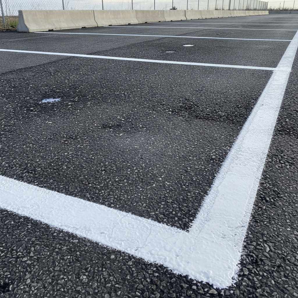 marquage au sol des emplacements de stationnement