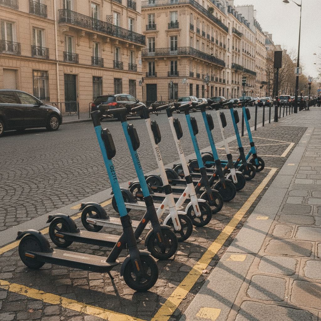 stationnement scooter paris marquage au sol
