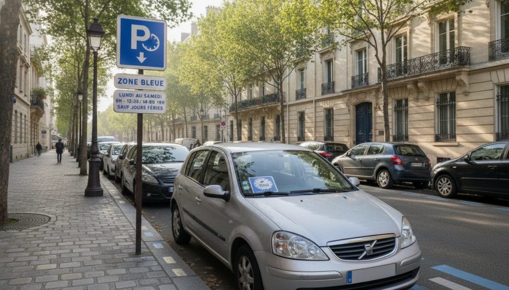 zone bleue stationnement