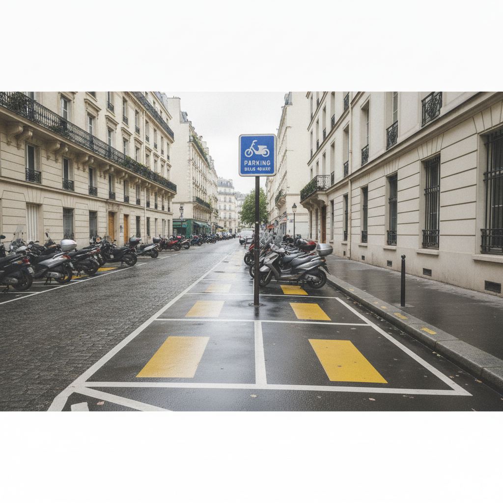 zone stationnement deux-roues paris règlementation marquage