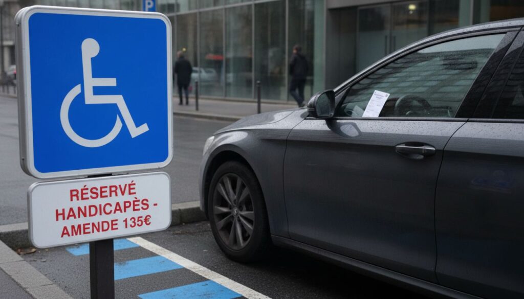 amende pour place handicapé