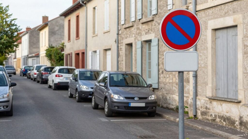 panneau stationnement alterne - illustration
