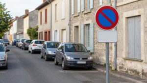 panneau stationnement alterne - illustration